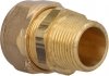 Złączka mosiężna przejściowa HELA-H 25x3.5mm-GZ 3/4 PN10, do rur preizolowanych Pex/PE, oznaczenie: H 25 20-10 61002500100T